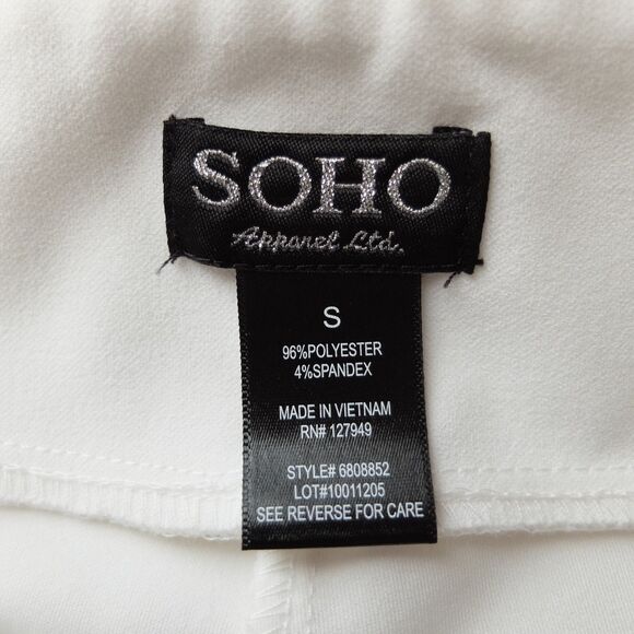 SOHO Apparel Ltd White Pull On Pants Size Small - Picture 4 of 5